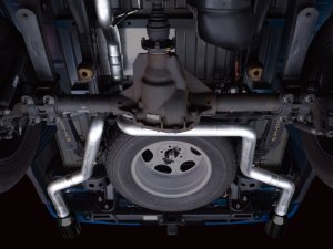 Ford F-150 Performance Exhaust - Rear - AWE Tuning - 0FG Dual Split Rear Exit - Diamond Black - `21-`27